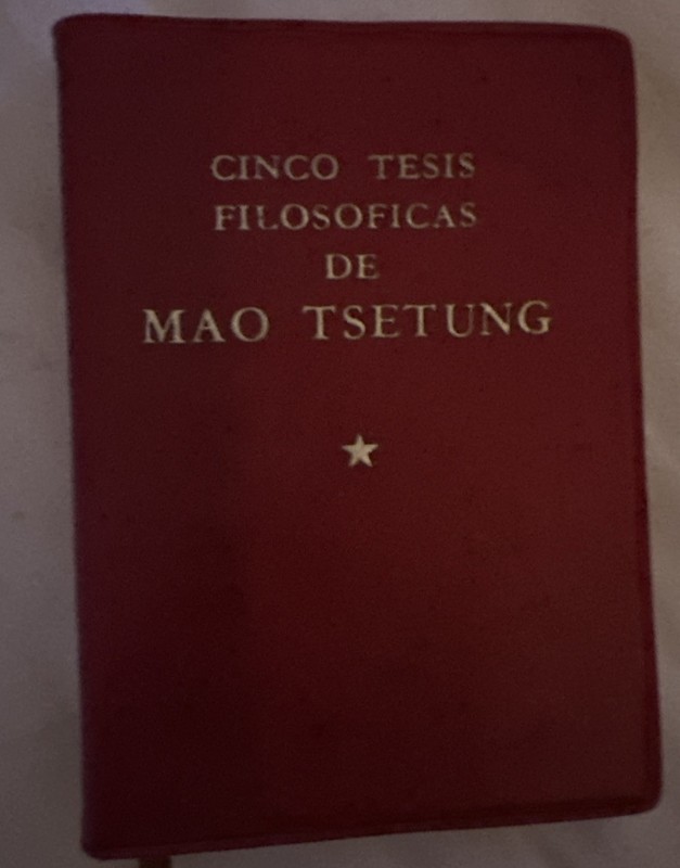 Cinco Tesis Filosoficas Mao TseTung 1975 Little Pocket Book Vintage Spanish