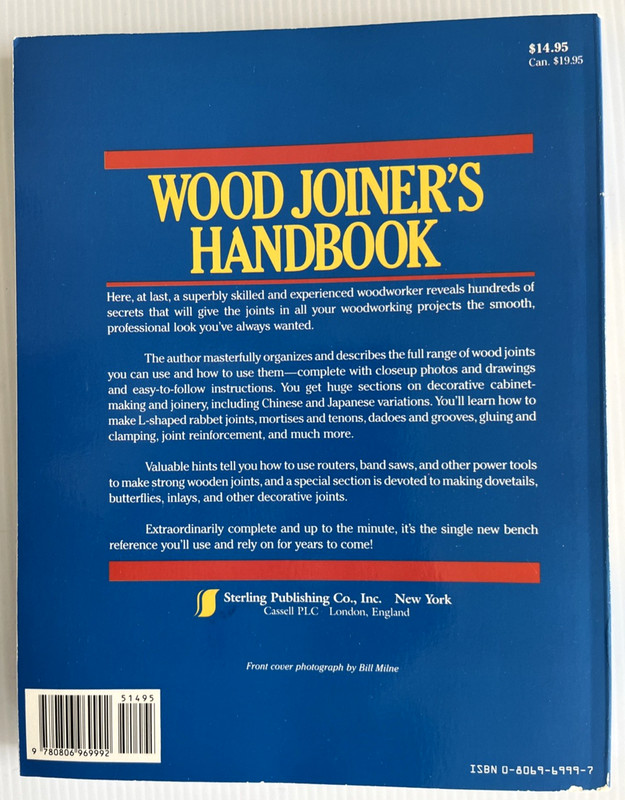 Wood Joiner's Handbook (Softcover Paperback, Sam Allen, 1990) Woodworking gallery