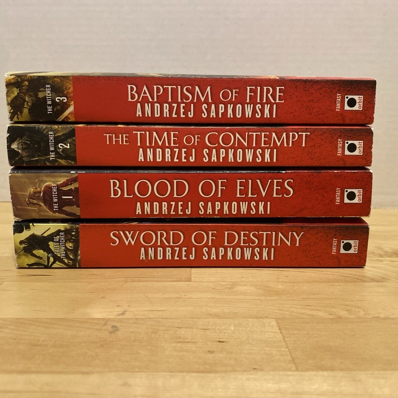 The Witcher Series #1-3 and Tales Andrzej Sapkowski Lot of 4 Books