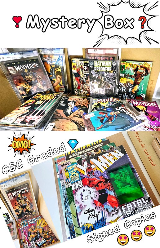 Best Mystery Box ⚡️ 5X Comics 1977s to 2000s F to NM, chance to win signed & CGC