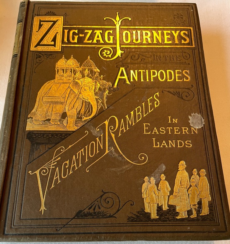 1888 Zigzag Journeys Antipodes 1st Siam Java Illustrated Travel Exploration Gilt
