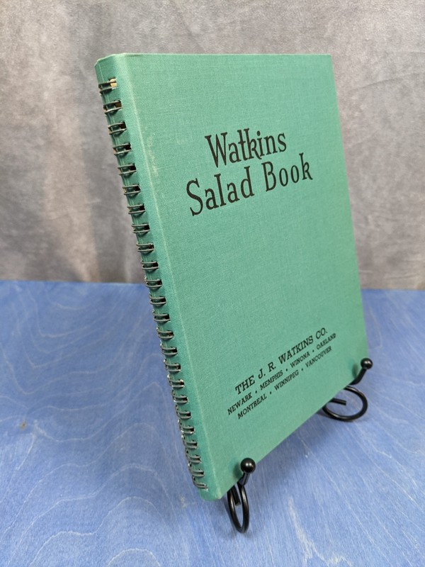 Vintage 1946 Watkins Salad Book by Elaine Allen Spiral HC – Hokah MN Dealer Nice
