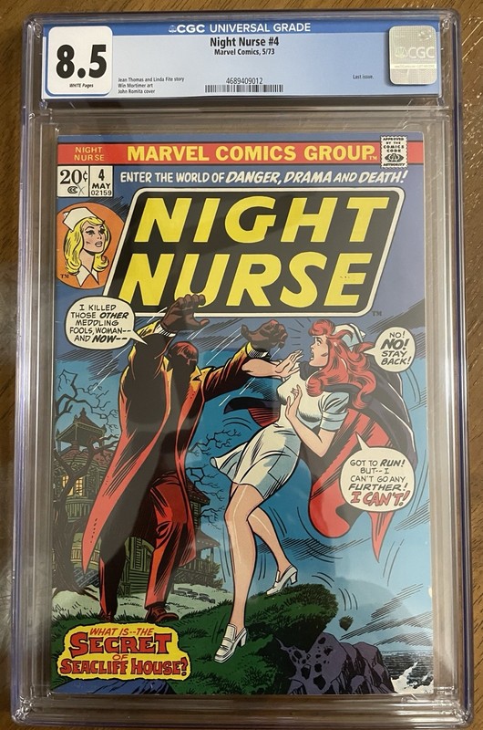 Night Nurse #4 Marvel 1973 CGC 8.5 Last Issue Low Print Run