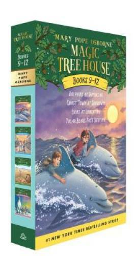 Magic Tree House Boxed Set, Books 9-12: Dolphins at Daybreak, Ghost Town – GOOD