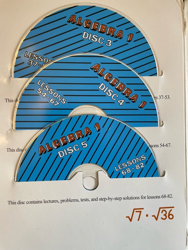 Teaching Textbooks Algebra 1, 2.0 CD-ROM Set CDs and Answer Key & Test Bank gallery