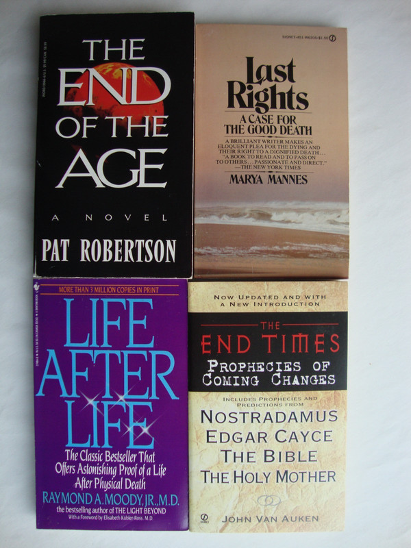 4 END OF LIFE pb books LAST RIGHTS vintage NON-FICTION Pat Robertson END AGE