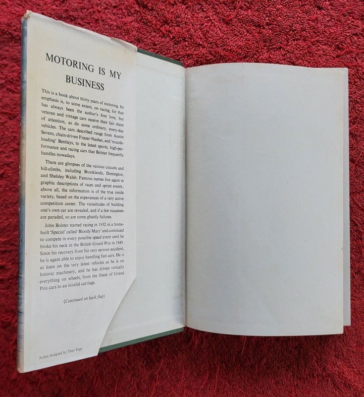 MOTORING IS MY BUSINESS John Bolster 1958 First Edition VGC gallery