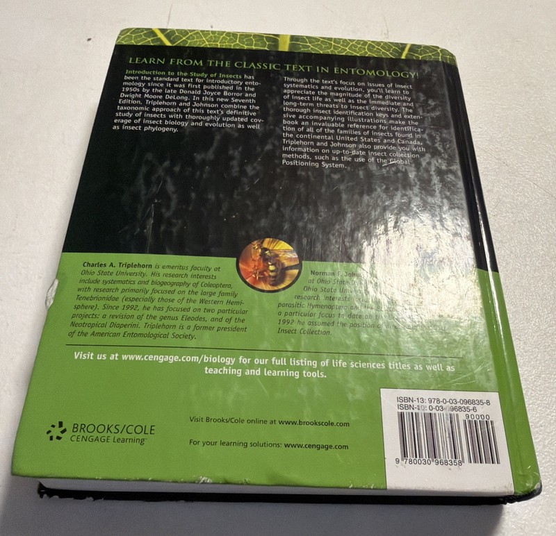 Introduction to the Study of Insects 7th Edition Textbook Triplehorn Thomson gallery