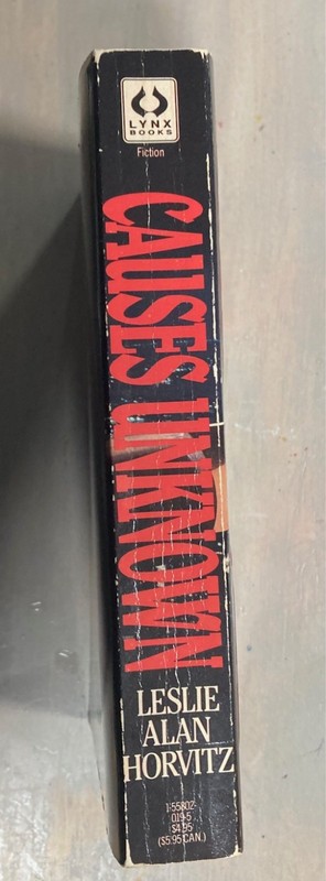 Causes Unknown Leslie Alan Horvitz 1989 Lynx 1st ed. Signed Horror, Thriller gallery