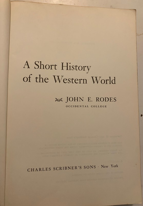 A Short History of the Western World by John E. Rodes 1970 (Paperback, 608 pages gallery