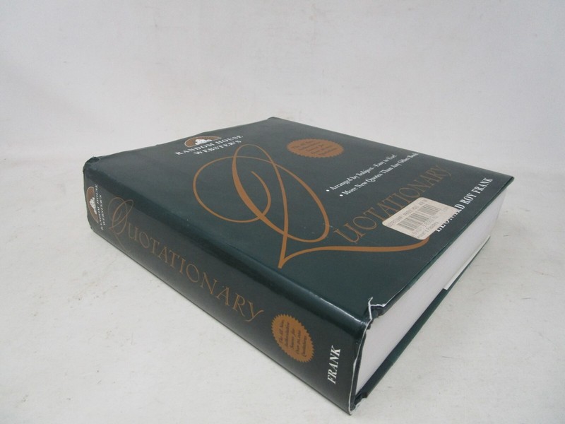 Random House Webster's Quotationary editor Leonard Roy Frank First Edition 1998 gallery