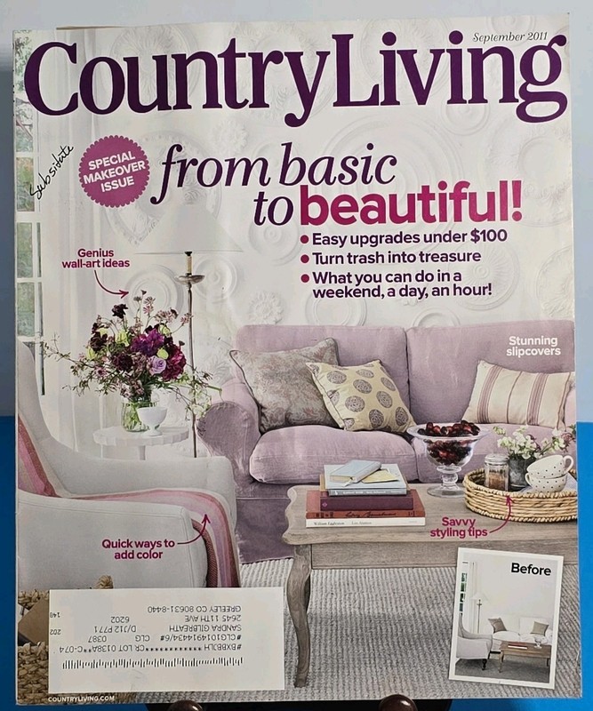 Country Living Magazine September 2011 Special Makeover Issue Hearst Magazines