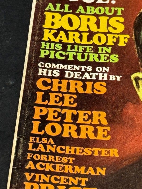 Famous Monsters of Filmland #56, July 1969 (Karloff Dies Issue) gallery
