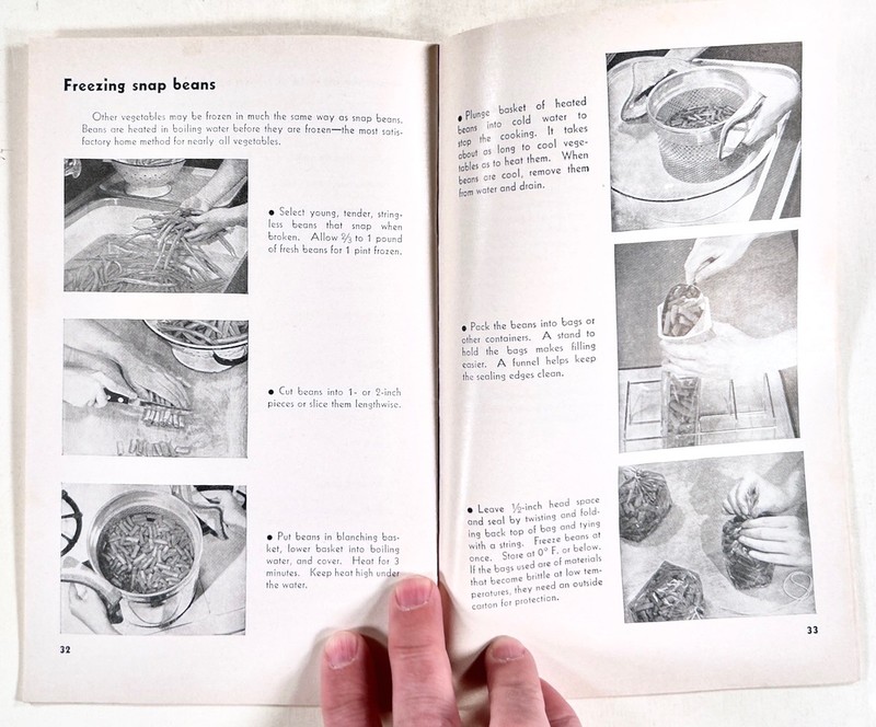 1961 Dept. of Agriculture HOME FREEZING OF FRUITS & VEGETABLES cookbook BULLETIN gallery