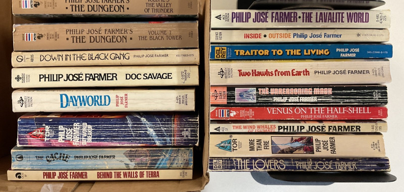 Philip Jose Farmer PB lot of 17 Vintage dungeon Vols 1 & 3 Day World Doc Savage