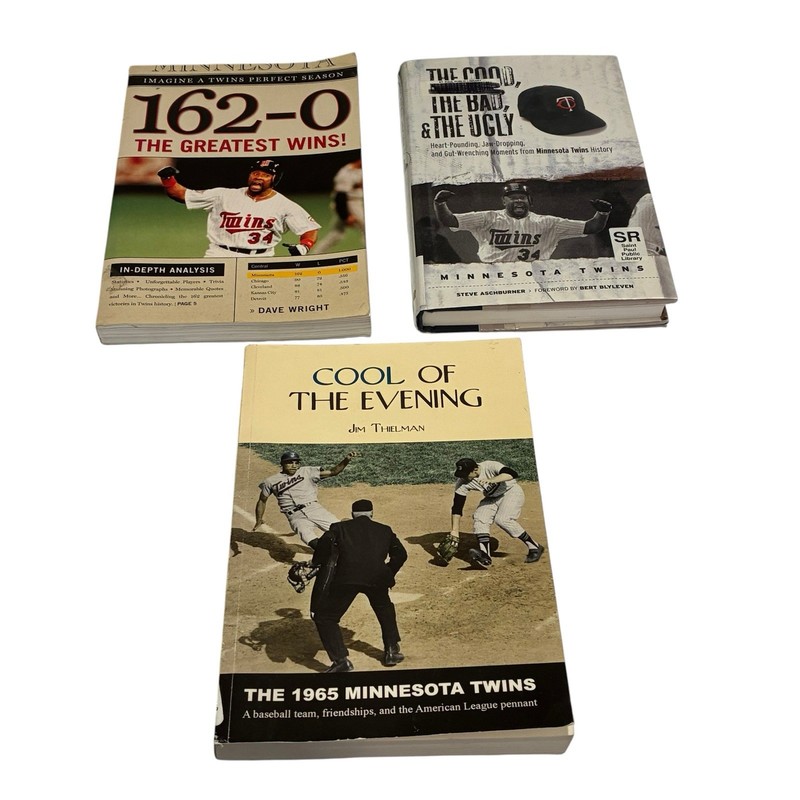 Minnesota Twins Book Lot: Cool of the Evening, The Good The Bad The Ugly, 162-0