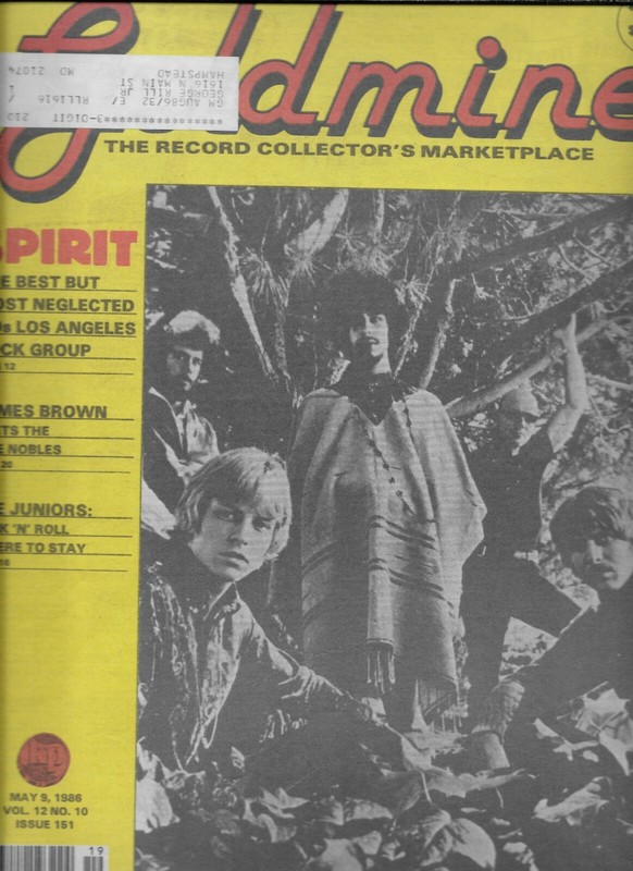 5/9/86 issue of GOLDMINE magazine SPIRIT cover