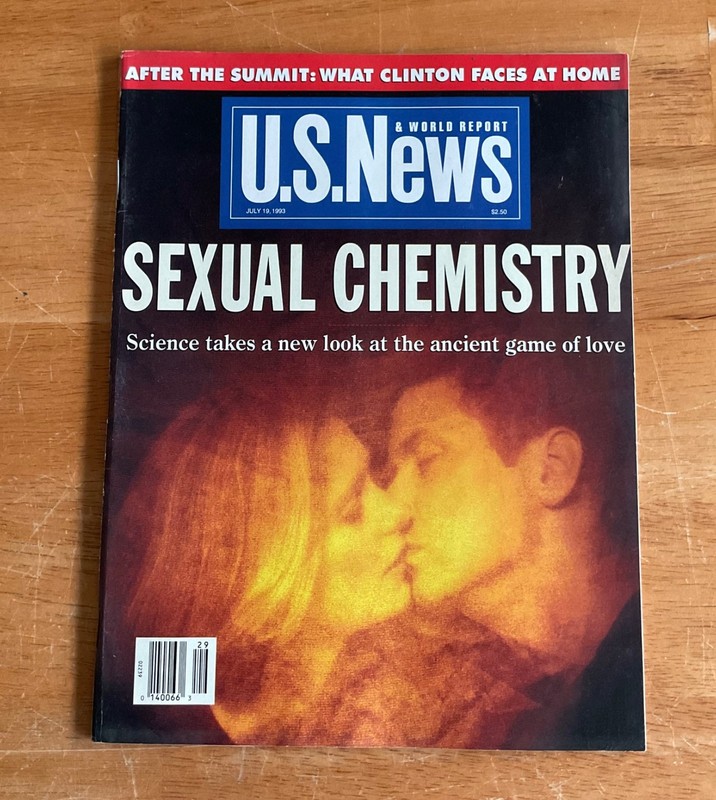 U.S. News & World Report Magazine 1993 Sexual Chemistry No Label Newsstand