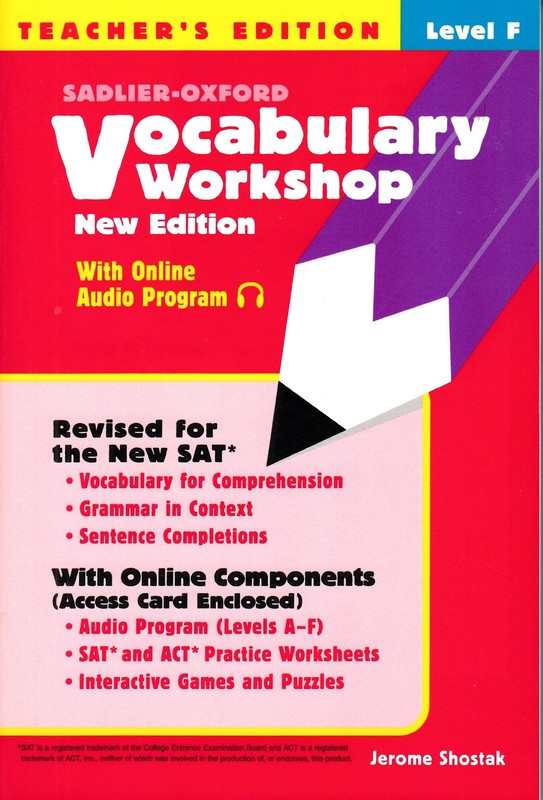 Vocabulary Workshop Level F – Teacher’s Edition