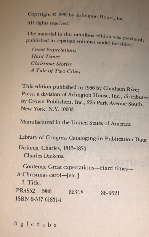 Charles Dickens; Four Stories, 1982, Chatham River Press, 848 Pages! gallery