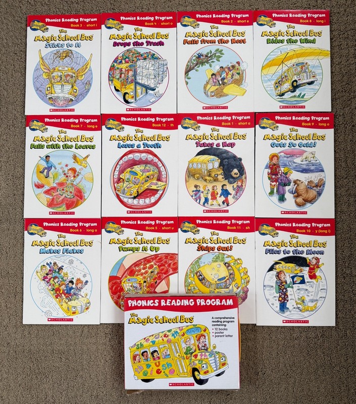 Magic School Bus Phonics Reading Program Books Boxed Set of 12