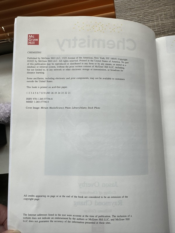 ISE Chemistry (ISE HED WCB CHEMISTRY) - Paperback By Chang Dr, Raymond - Great gallery