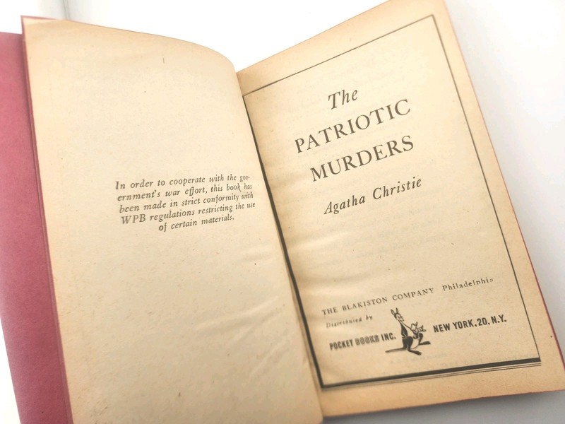 PATRIOTIC MURDERS Agatha Christie POCKET PB First Ed. 1st Print VINTAGE MYSTERY gallery