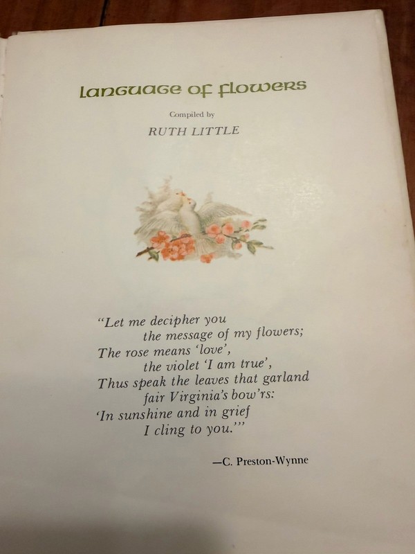 Language of Flowers Ruth Little SIGNED 1971 Hardcover Victorian Style Floral Art gallery