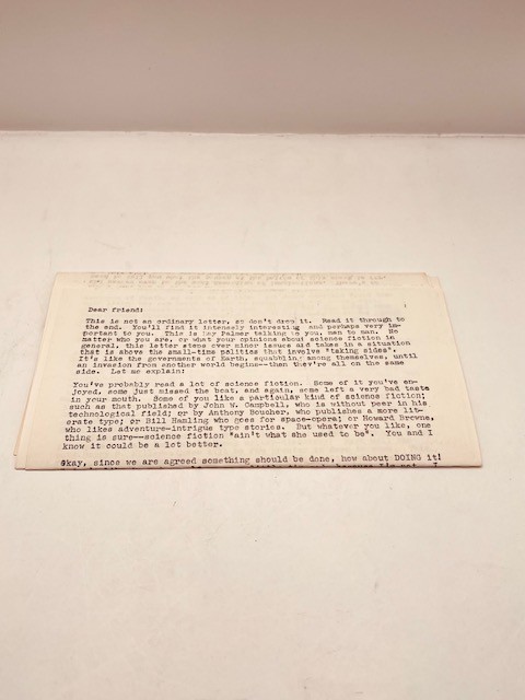 PULP: OTHER WORLDS Science Stories Palmer Nov 1955 w/RARE Subscription Letter VF gallery