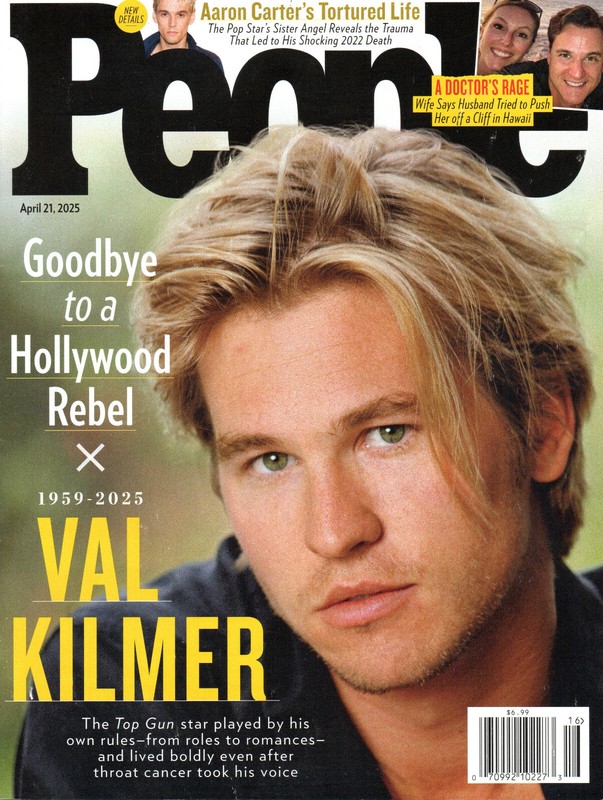 PEOPLE April 21 2025 Val Kilmer Aaron Carter Robert Irwin Brandon Sklenar