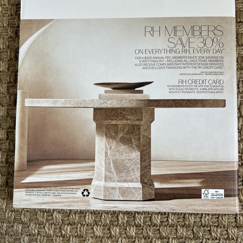 2026 RESTORATION HARDWARE RH INTERIORS CATALOG 600 PAGES THICK NEW EDITION gallery