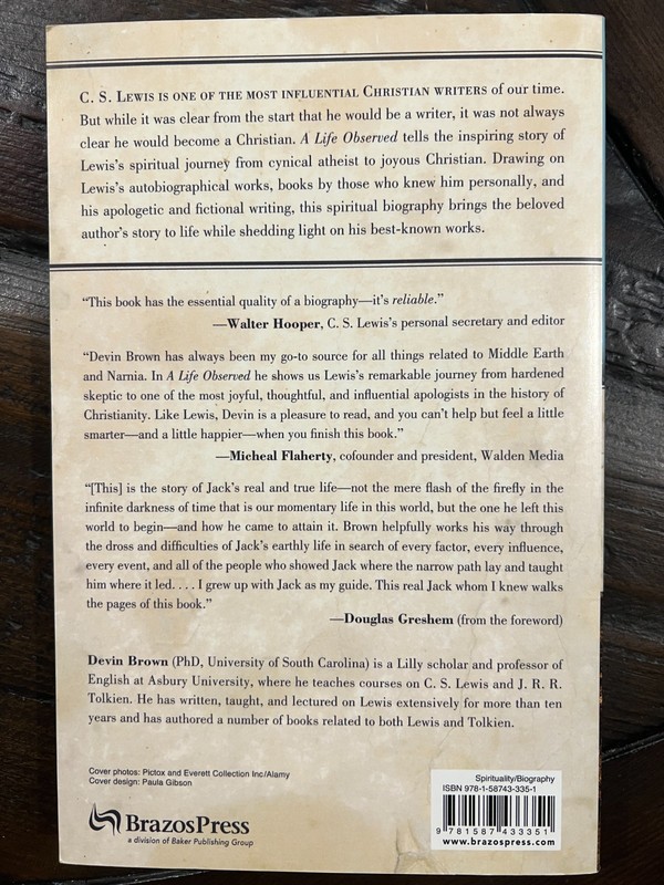 A Life Observed. Spiritual Biography of C.S. Lewis, by Devin Brown gallery