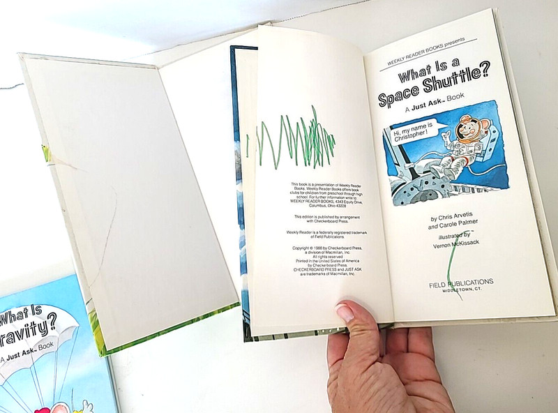 Lot 13 Weekly Reader " The Just Ask " Series Hardcover Books Science Nature 80's gallery