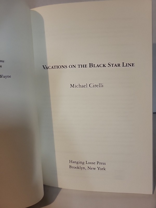 Michael Cirelli Vacations On The Black Starline 2010 Hanging Loose Press PB VG gallery