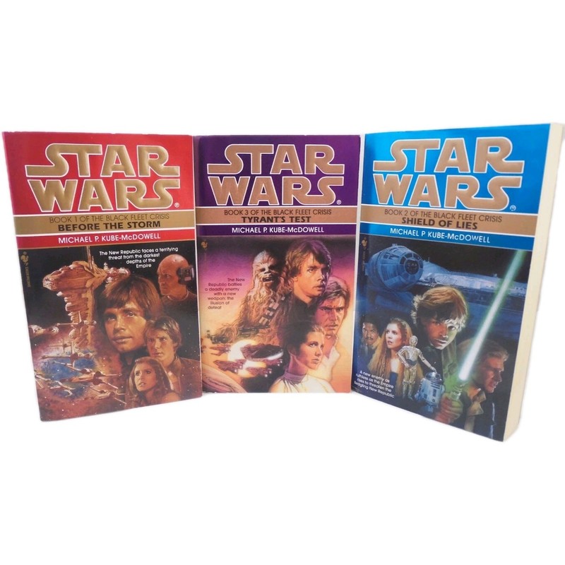 «Star Wars» «The Black Fleet Crisis» 3 PBs Fantasy YA 1st Printings 90’s