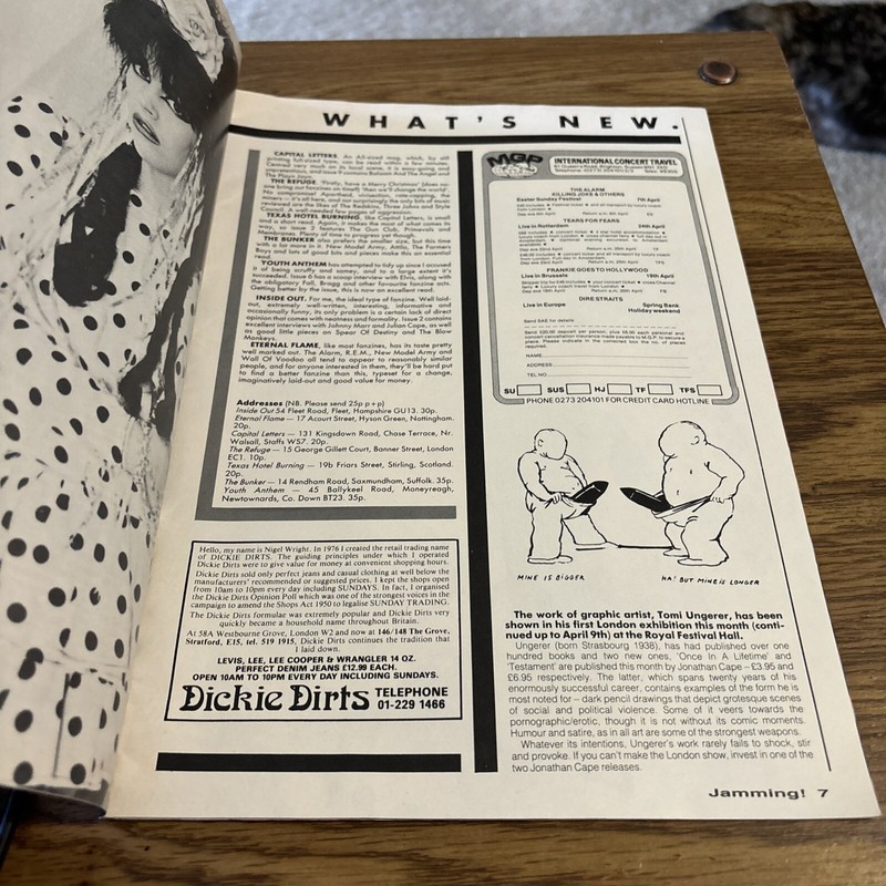 Jamming! Magazine April 1985, Frankie, Run DMC, Faith Brothers Flexi Record gallery