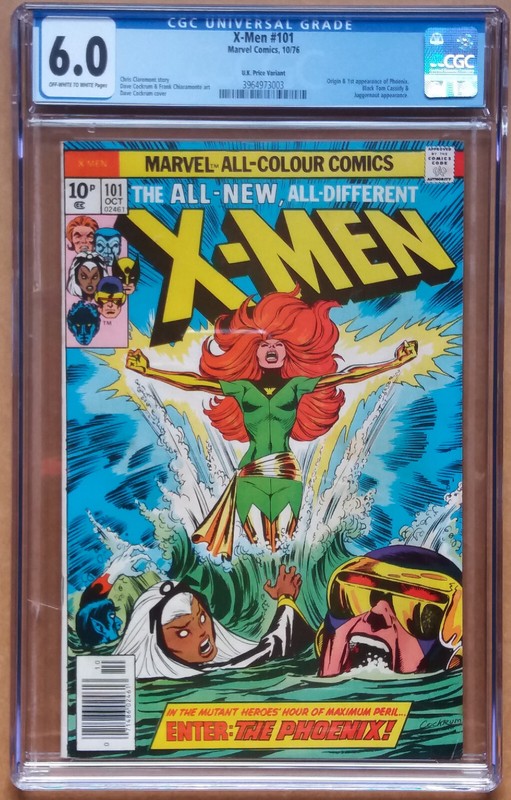 UNCANNY X-MEN #101 (1964 Series) UK Variant 1st app of Phoenix CGC 6.0 OW/WP