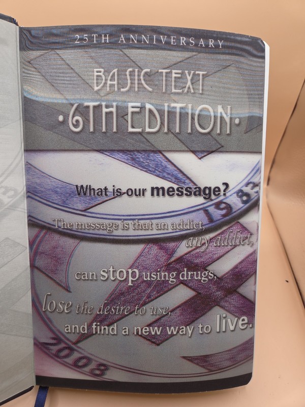 Narcotics Anonymous Leather 25th Anniversary 6th Edition Basic Text 8359/10000 gallery
