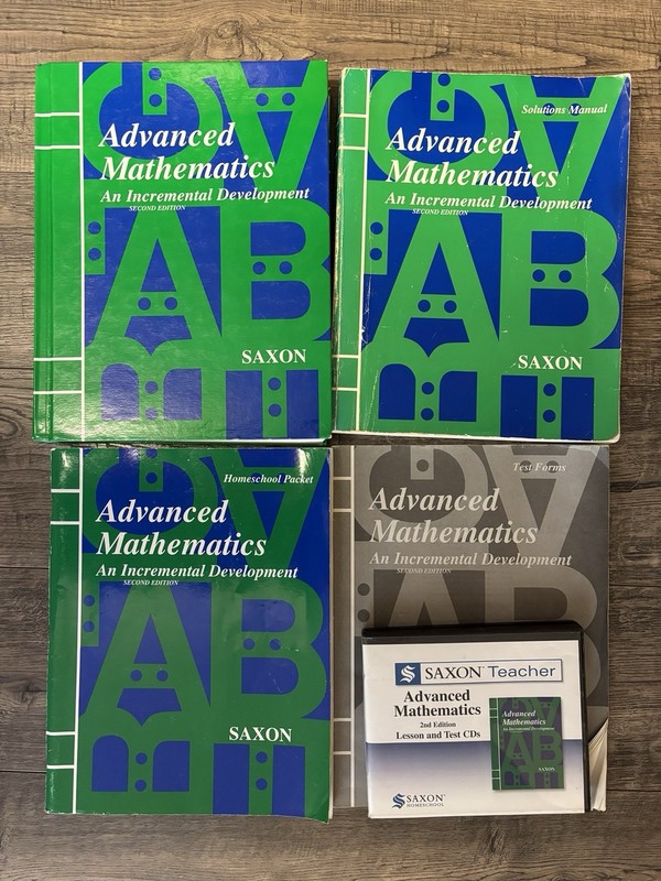 Saxon Advanced Mathematics Kit (2nd edition) Textbook, Solutions, Teacher CD’s