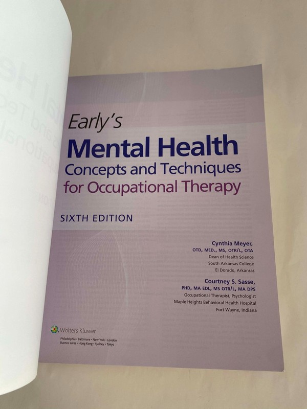 Early's Mental Health Concepts and te, Sasse, Courtney 6th ed. Paper back - GOOD gallery