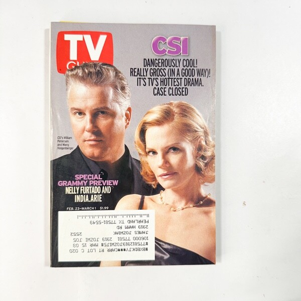TV GUIDE Feb 23-March 1 2002 CSI, William Petersen, Marg Helenberger