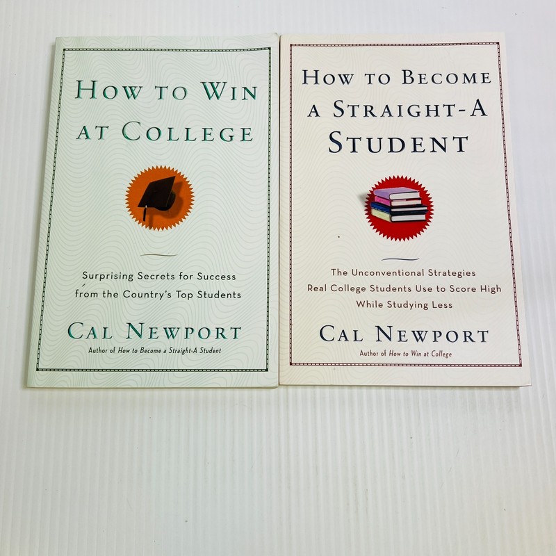 How to Become a Straight-A Student & How to Win College Cal Newport Lot x 2