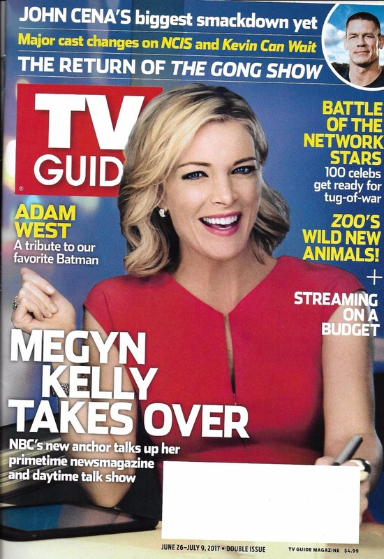 TV Guide Magazine Megyn Kelly Adam West John Cena Battle Of The Network Stars .