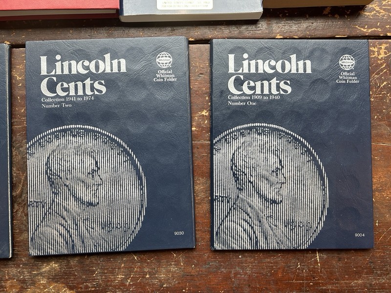 Lot of Yeoman Guide Red Books of U.S Coins 88 92 97 & Three Whitman Coin Folders gallery