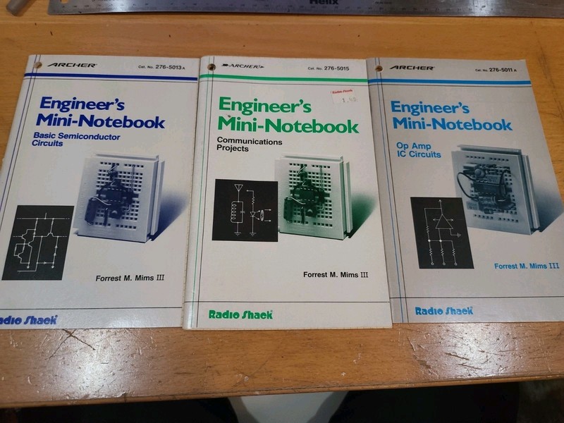 Engineer’s Mini-Notebooks, from Radio Shack by Forrest M. Mims III. Lot of 3