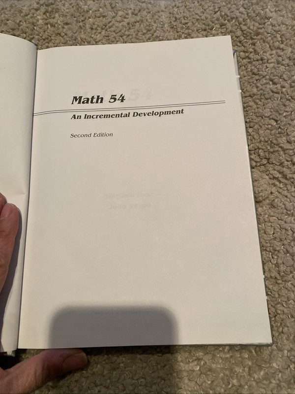 Math 54 : An Incremental Development by John Saxon; Stephen Hake gallery