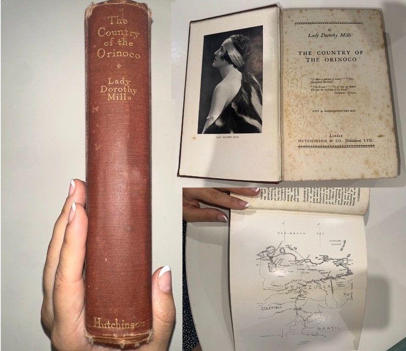 1931 The Country of the Orinoco – Lady Dorothy Mills – 1st Edition + Map RARE