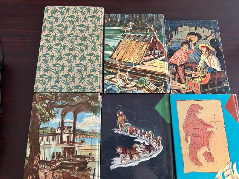 #584 6 Books Robinson Crusoe, Huck Finn , Tom Sawyer,Davy Crockett & More ! gallery