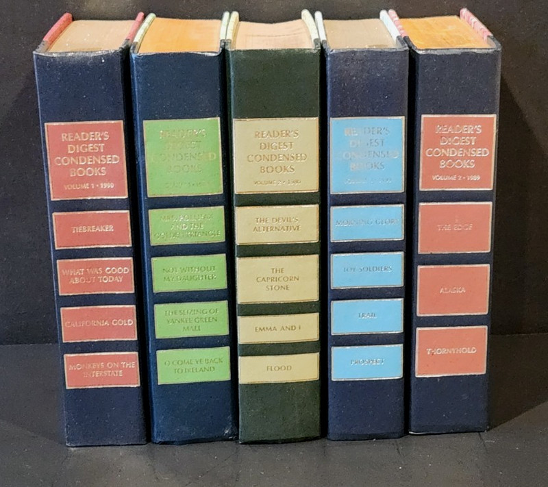 Readers Digest Condensed Book Lot of 5 1980 1988 1989 1989 1990