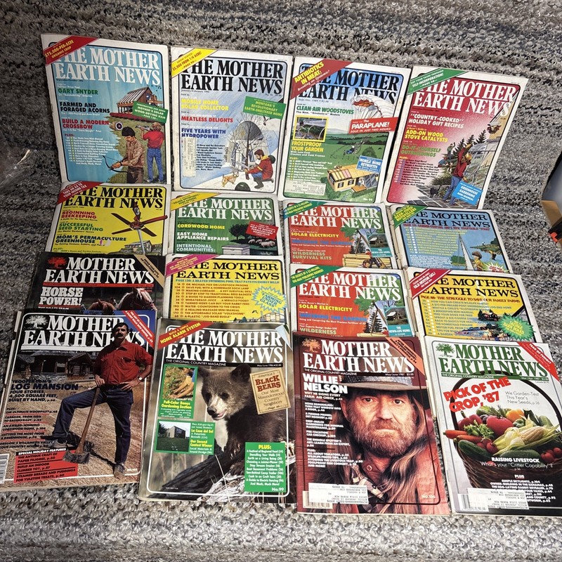 Vintage 1980s Early Mother Earth News Magazine Lot – 16 Issues 81 83 84 85 86 87